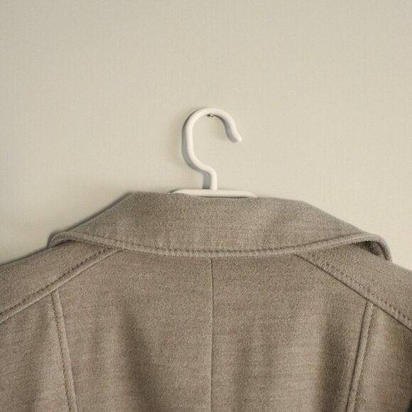 H&M Women's Grey Sz 10 Double-Breasted Lined Collared Long Sleeve Pocket Coat - Picture 7 of 15